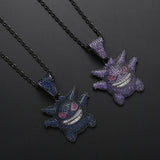 Hip Hop Jewelry Brass CZ Cartoon Pendant Cubic Zircon Necklace Men Gift
