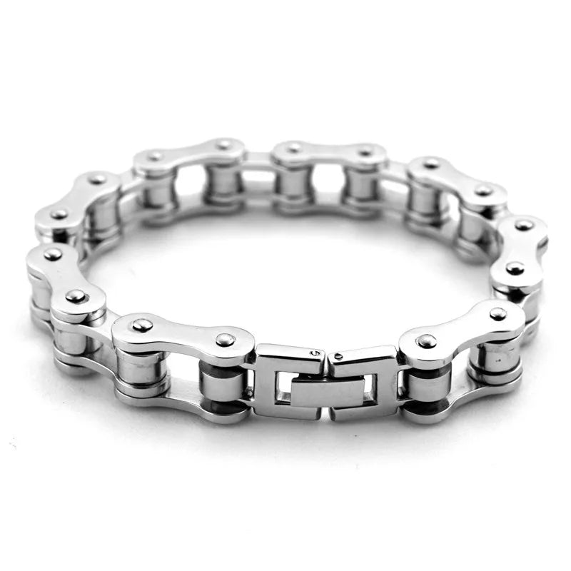 12mm Bicycle Chain Bracelets For Men Women Stainless Steel Bangles