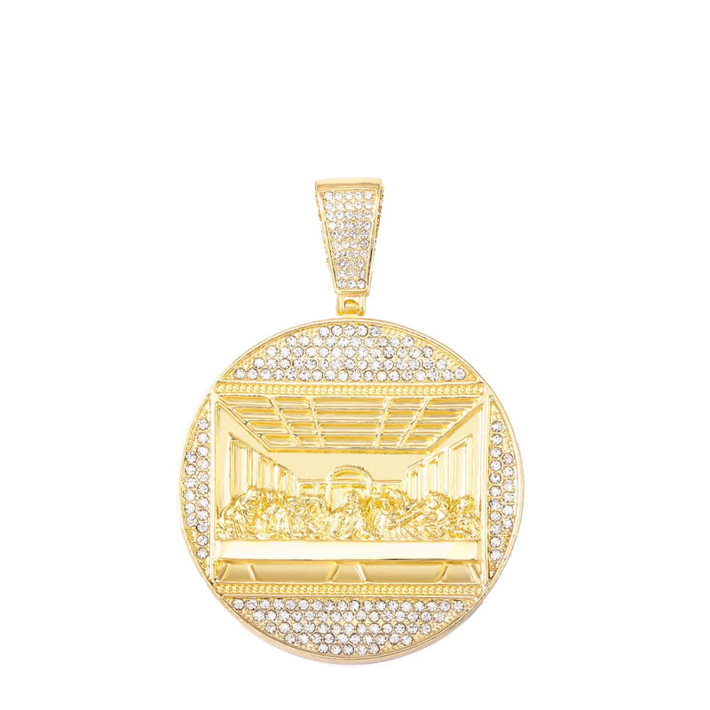 Hip Hop Last Supper Pendant Iced Out Men's Jewelry