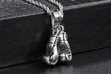 Hip Hop Boxing Pendant Stainless Steel Necklace Men Women