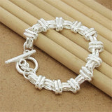 Hip Hop Men 925 Silver Bracelet Party Jewelry Gift