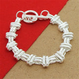 Hip Hop Men 925 Silver Bracelet Party Jewelry Gift