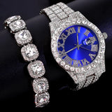Bling Rhinestone Hip Hop Tennis Chain Necklaces Set