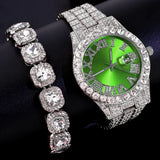 Bling Rhinestone Hip Hop Tennis Chain Necklaces Set