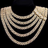 Hip Hop Rhinestone Paved Cuban Link Chain Bracelet Anklet
