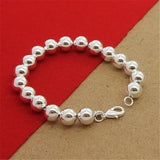 Hip Hop Men's 925 Silver Bamboo Bracelet 4MM Bead Treasure Gift