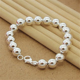 Hip Hop Men's 925 Silver Bamboo Bracelet 4MM Bead Treasure Gift