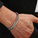 Cuban Link Chain Men's Bracelet - Stainless Steel Hand Chain