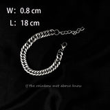 Cuban Link Chain Men's Bracelet - Stainless Steel Hand Chain