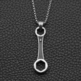 Hip Hop Stainless Steel Wrench Pendant Necklace for Men
