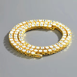 Hip Hop Men's Tennis Chain 5mm Rhinestone Necklace