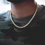 Hip Hop Men's Tennis Chain 5mm Rhinestone Necklace