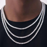 Hip Hop Men's Tennis Chain 5mm Rhinestone Necklace