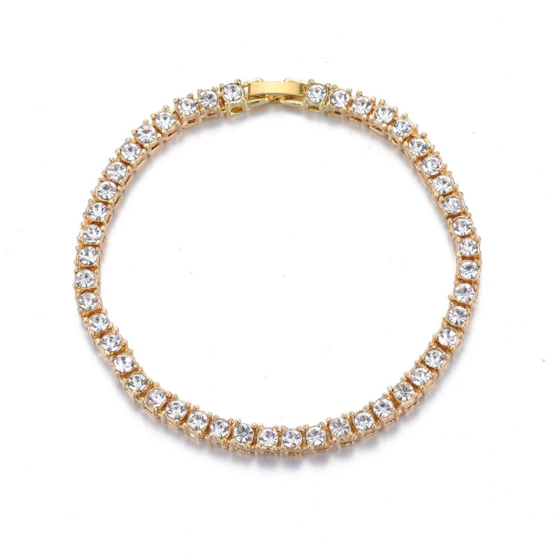 Hip Hop Men's Tennis Chain 5mm Rhinestone Necklace