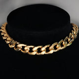 Thick Miami Cuban Link Chain Necklace Stainless Steel Jewelry