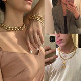 Thick Miami Cuban Link Chain Necklace Stainless Steel Jewelry