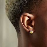 Hip Hop Minimalist Silver Barb Geometric Titanium Hoop Earrings