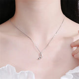 Hip Hop Music Note Necklace 925 Sterling Silver Pendant XN065