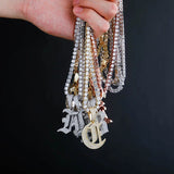 Hip Hop CZ Stone Bling Iced Out A-Z Letter Necklace