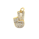Hip Hop I Love You/Yes CZ Pendant Necklace Charms