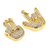 Hip Hop I Love You/Yes CZ Pendant Necklace Charms