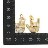 Hip Hop I Love You/Yes CZ Pendant Necklace Charms
