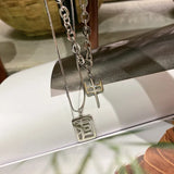 Hip Hop Titanium Steel Chinese Necklaces