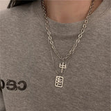 Hip Hop Titanium Steel Chinese Necklaces