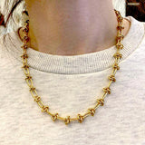 Hip Hop Punk Accessories Hand Knot Chain Necklace Stainless Steel Women Men