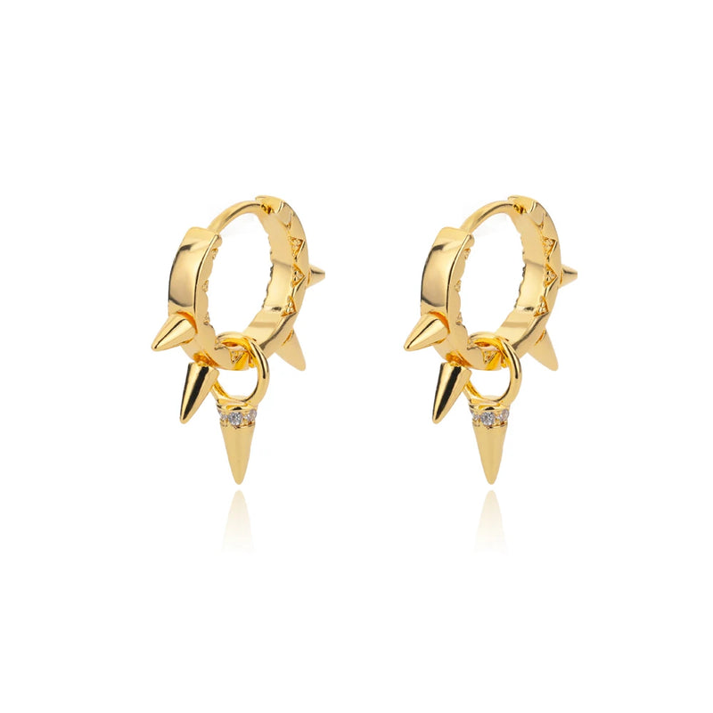 Hip-Hop Punk Hoop Earrings Stainless Steel Gothic