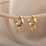 Hip-Hop Punk Hoop Earrings Stainless Steel Gothic