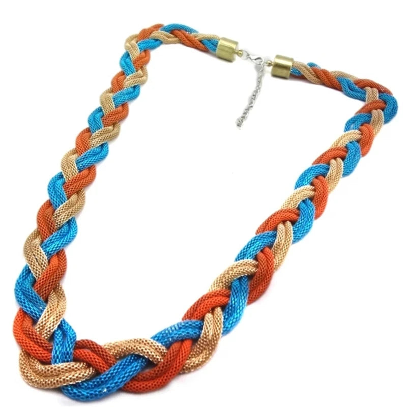 Hip Hop Punk Metal Rope Chain Necklace For Women Men