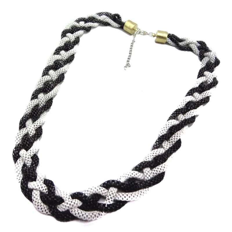Hip Hop Punk Metal Rope Chain Necklace For Women Men