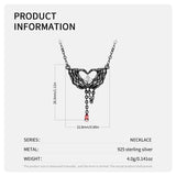 Hip Hop Punk Hand Holding Star Necklace 925 Silver Pendant