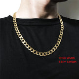 Hip Hop Punk Stainless Steel Twisted Chain Necklace 7mm Thick Titanium Steel