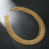 Hip Hop Punk Stainless Steel Twisted Chain Necklace 7mm Thick Titanium Steel