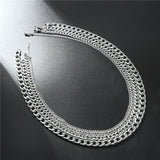 Hip Hop Punk Stainless Steel Twisted Chain Necklace 7mm Thick Titanium Steel