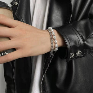Hip-Hop Punk Style Bracelet Stack Couple Jewelry