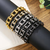 Hip Hop Retro Stainless Steel Motorcycle Chain Men Bracelet 12MM Wide