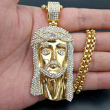 Bling Iced Out Jesus Piece Pendant Necklace for Men