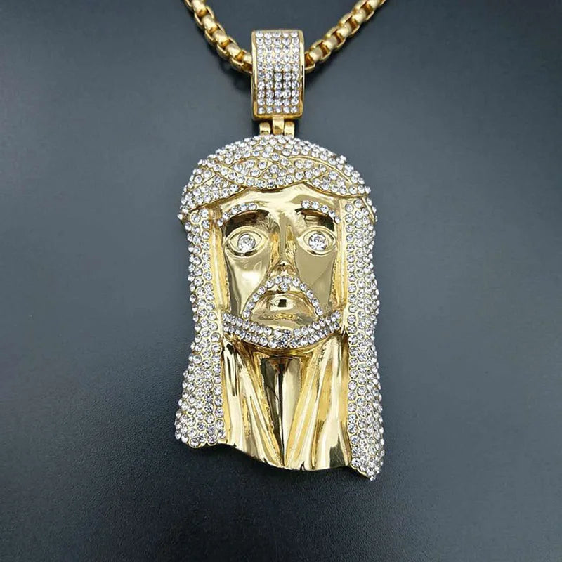 Bling Iced Out Jesus Piece Pendant Necklace for Men