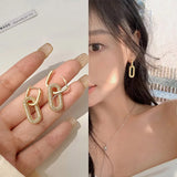 Hip Hop Rock 925 Sterling Silver Zircon Hoop Earrings
