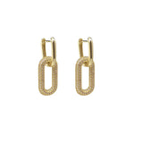 Hip Hop Rock 925 Sterling Silver Zircon Hoop Earrings
