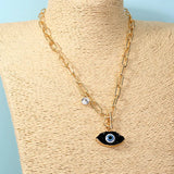 Hip Hop Rock Devil Eye Pendant Necklace Punk Girl Choker
