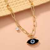 Hip Hop Rock Devil Eye Pendant Necklace Punk Girl Choker