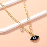 Hip Hop Rock Devil Eye Pendant Necklace Punk Girl Choker