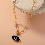 Hip Hop Rock Devil Eye Pendant Necklace Punk Girl Choker
