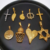 Hip-Hop Rock Women Men Compass Pendant Necklace Vintage Stainless Steel