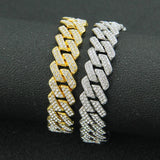 Iced Out Cuban Link Chain Bracelet Rhinestone Hip Hop Miami Bling