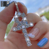 Hip Hop CZ Cross Iced Out Bling Necklace Pendant Men CharmJewelry